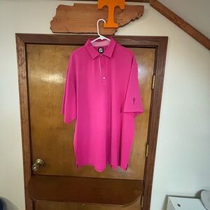 FootJoy Men's Vibrant Pink Polo Shirt